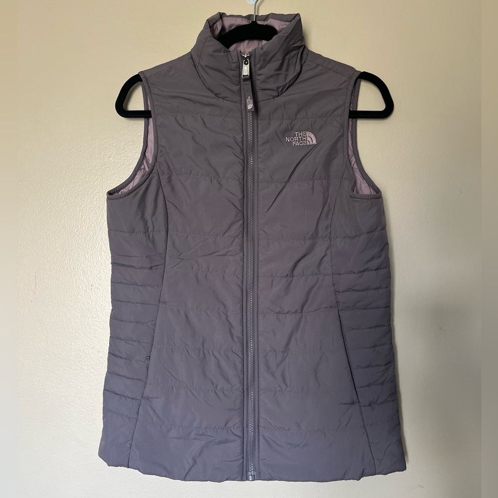 The North Face Girls Purplish Gray Vest